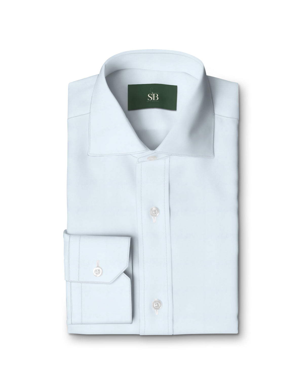 Pale Blue Broadcloth Shirt — folded shirt — FM00501