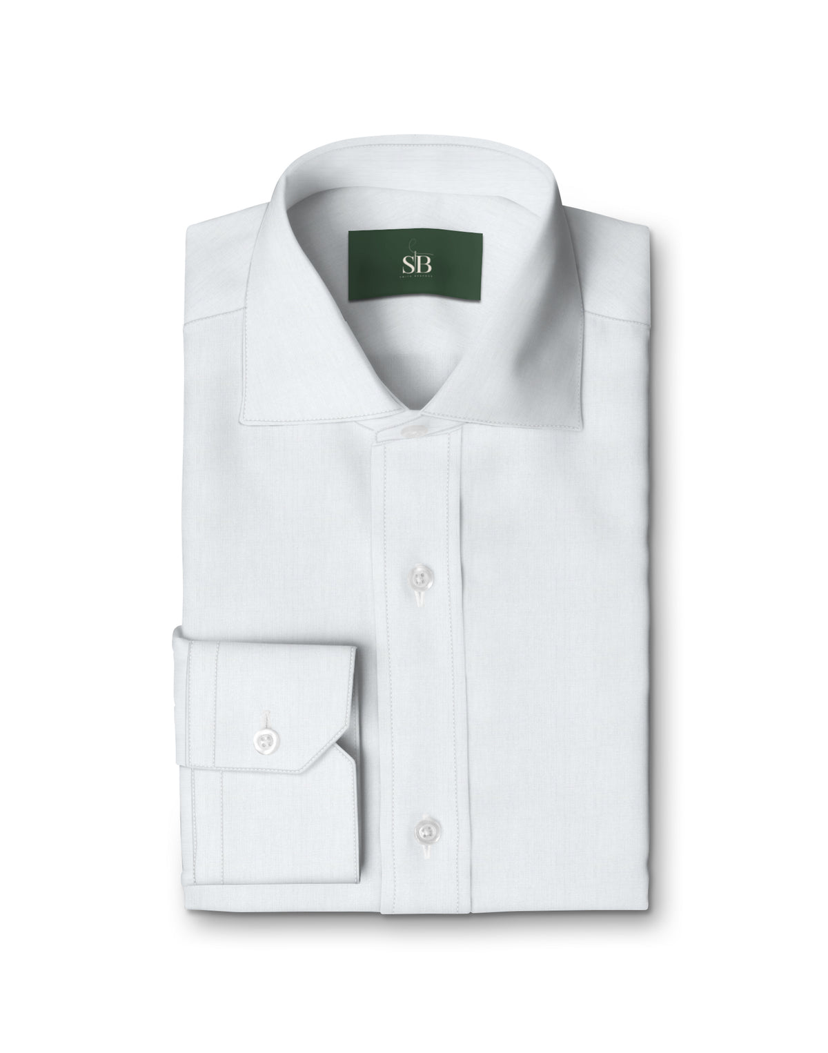 White Pinpoint Oxford Shirt — folded shirt — FM06100