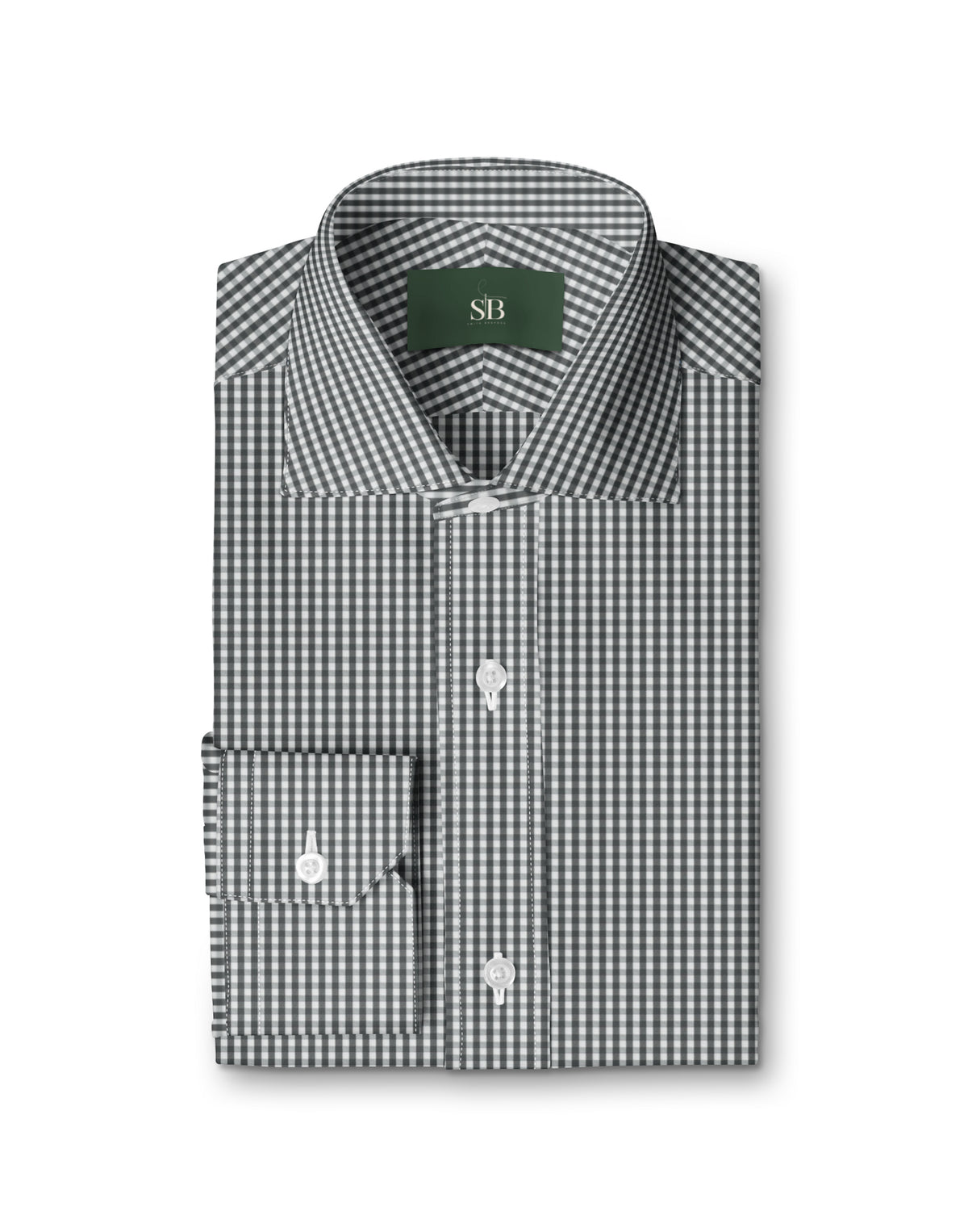 Black Gingham Shirt — folded shirt — FM19185