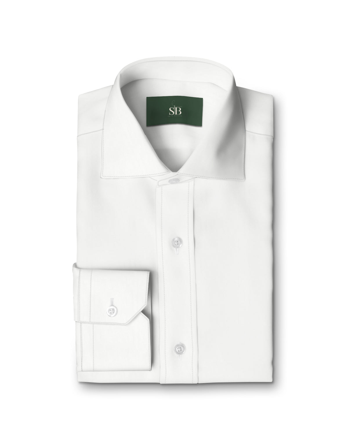 White Herringbone - Wrinkle Free Collection Shirt — folded shirt — FM19513