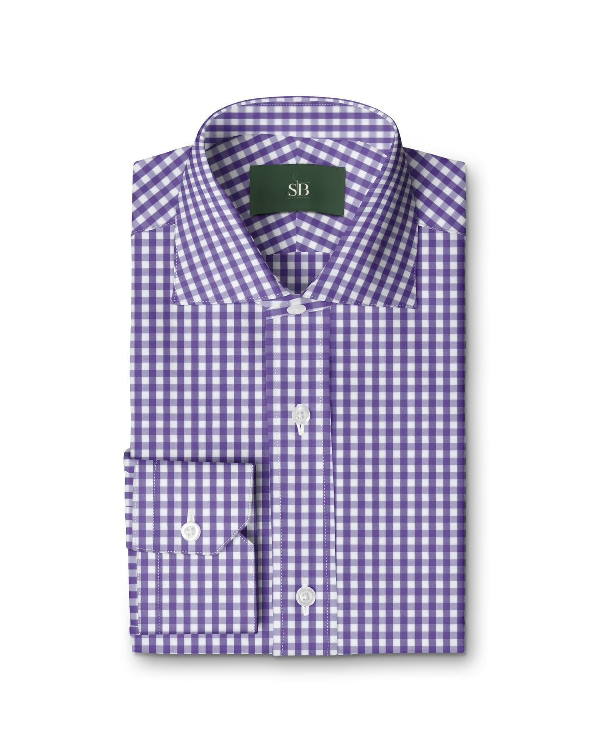 Purple Gingham Shirt — folded shirt — FM19814