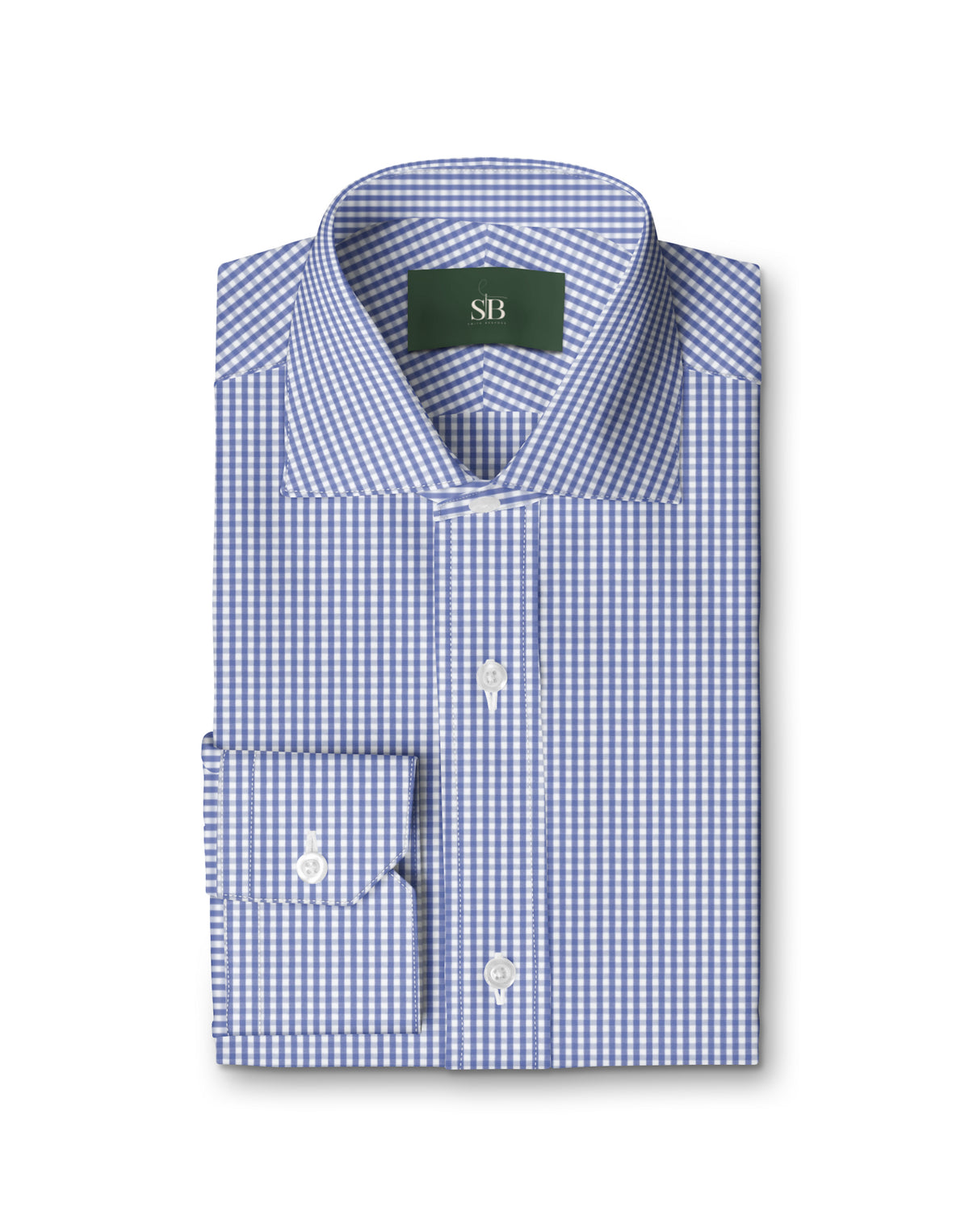 Royal Caribbean Silver Blue Gingham Shirt — folded shirt — FM84729