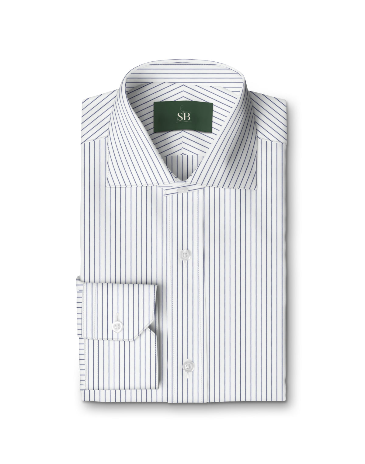 Royal Caribbean Gold Navy Pencil Stripe Shirt — folded shirt — FM85631