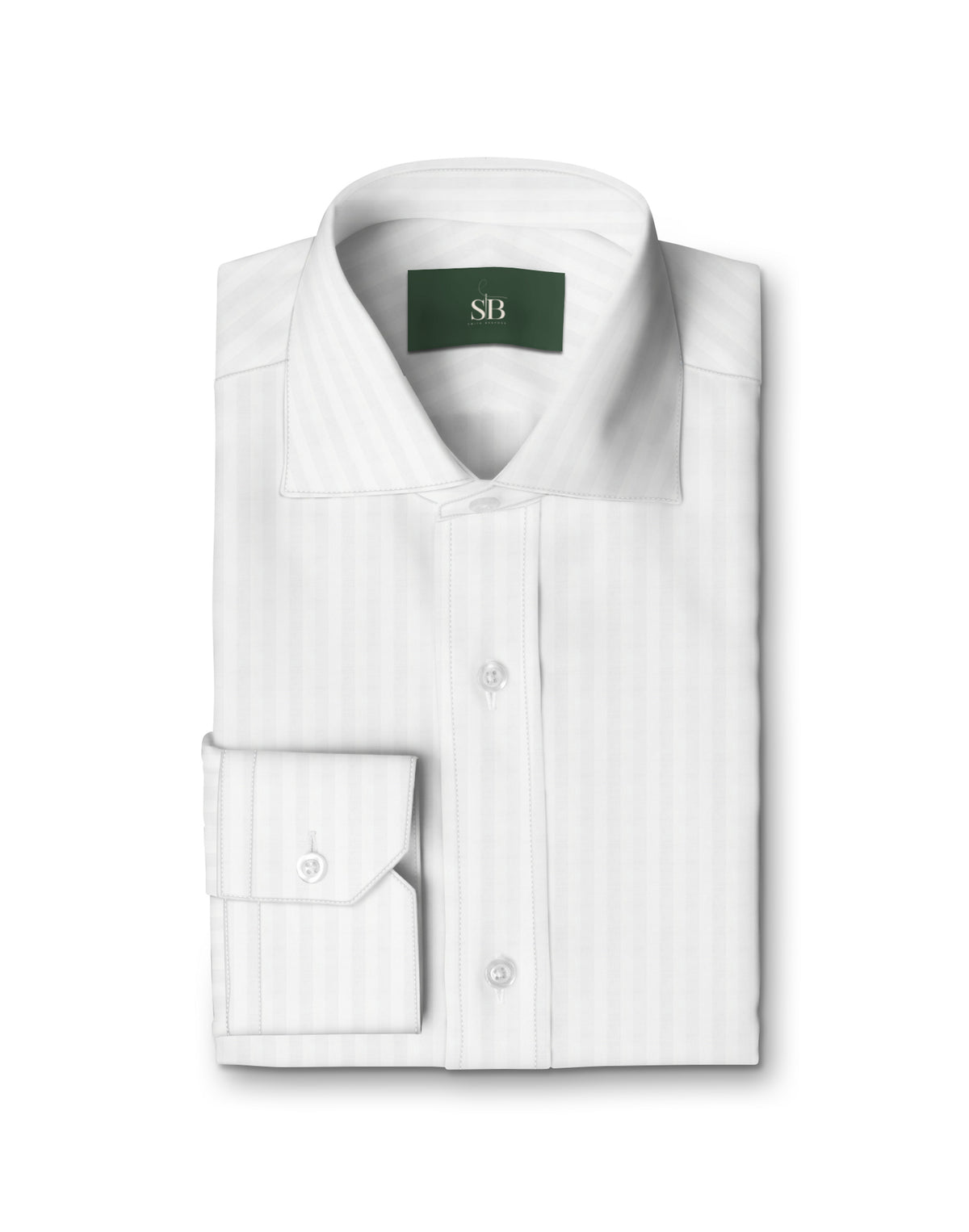 Royal Caribbean Gold Light Grey Dobby Stripe Shirt — folded shirt — FM85654