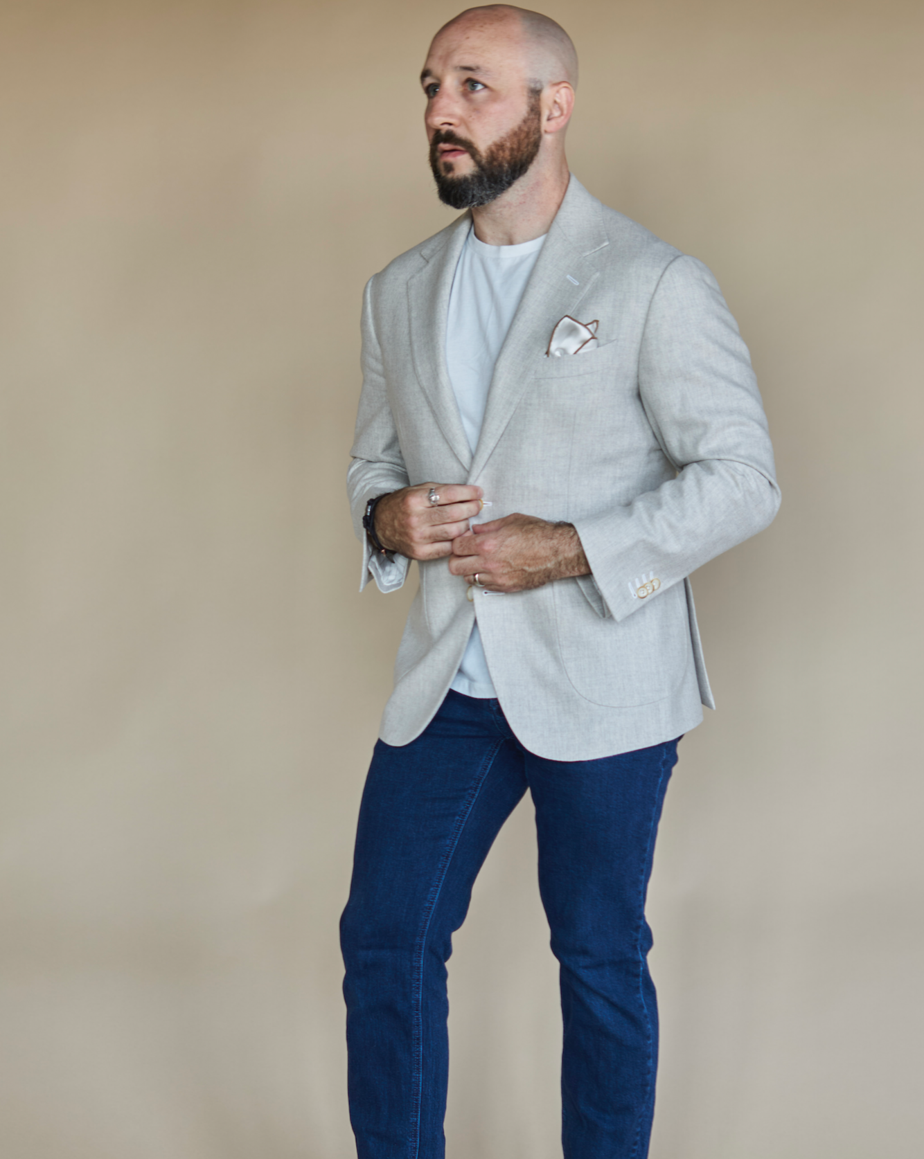 Cream Flannel Jacket