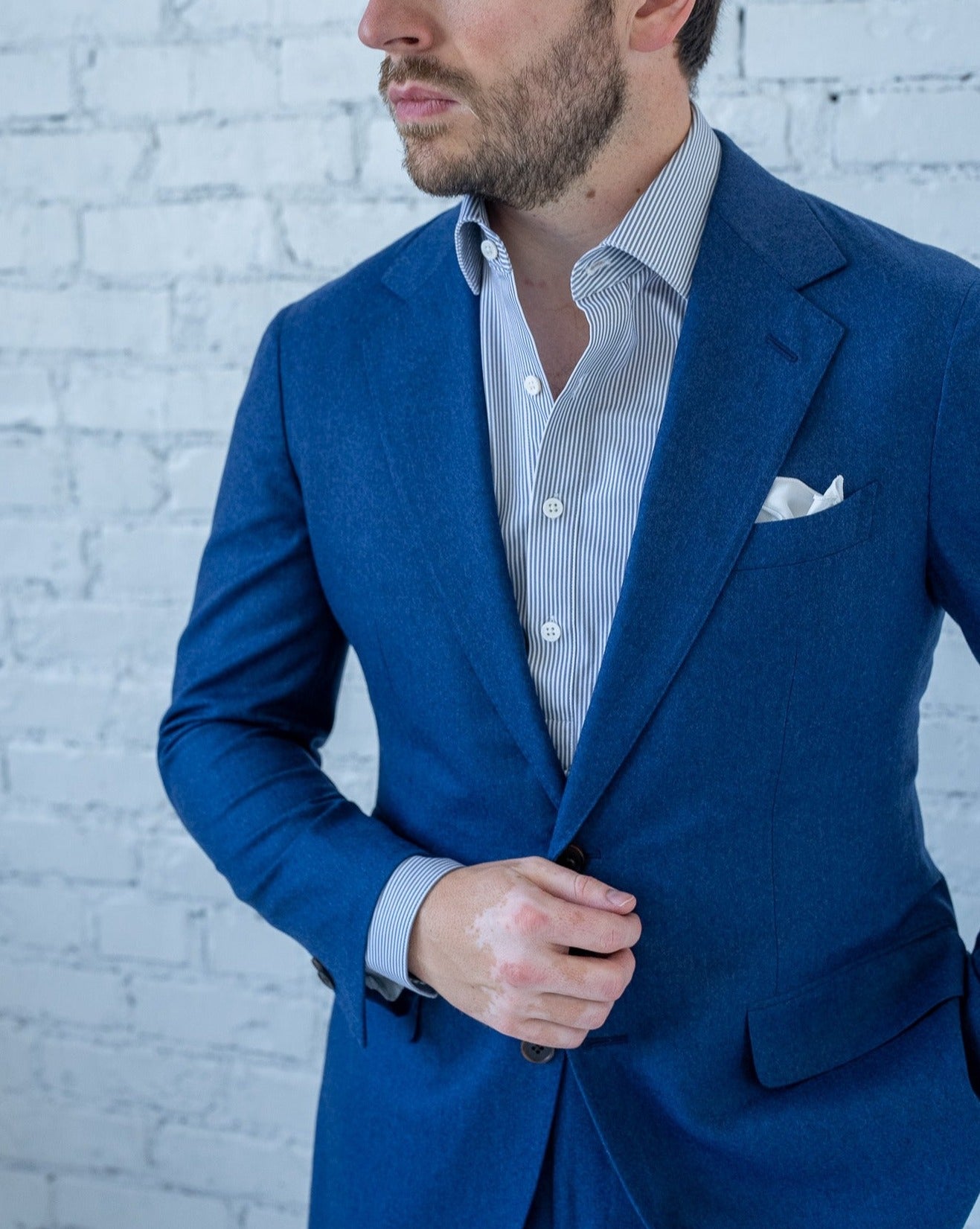 High Blue Flannel Jacket