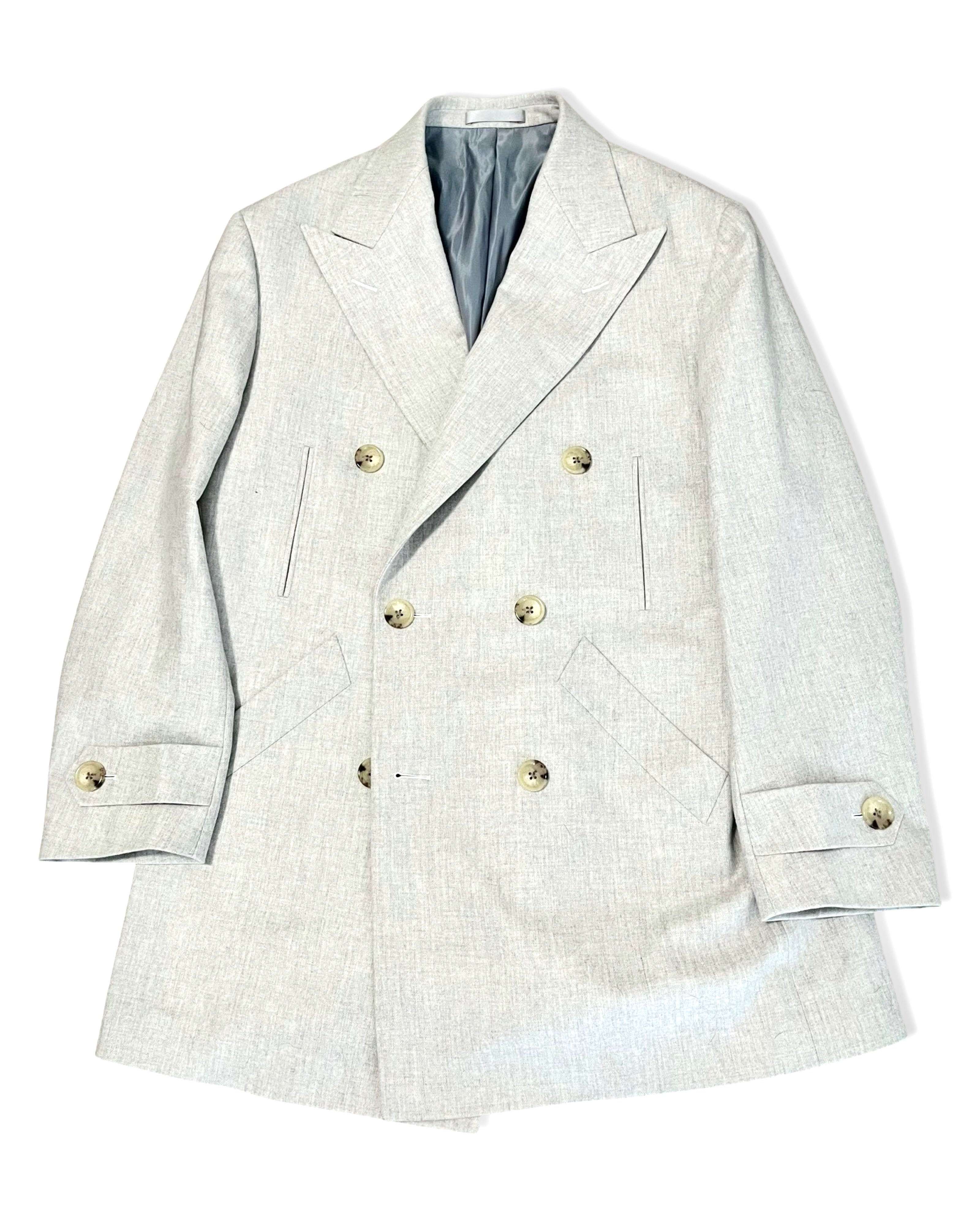 Cream Flannel Car Coat