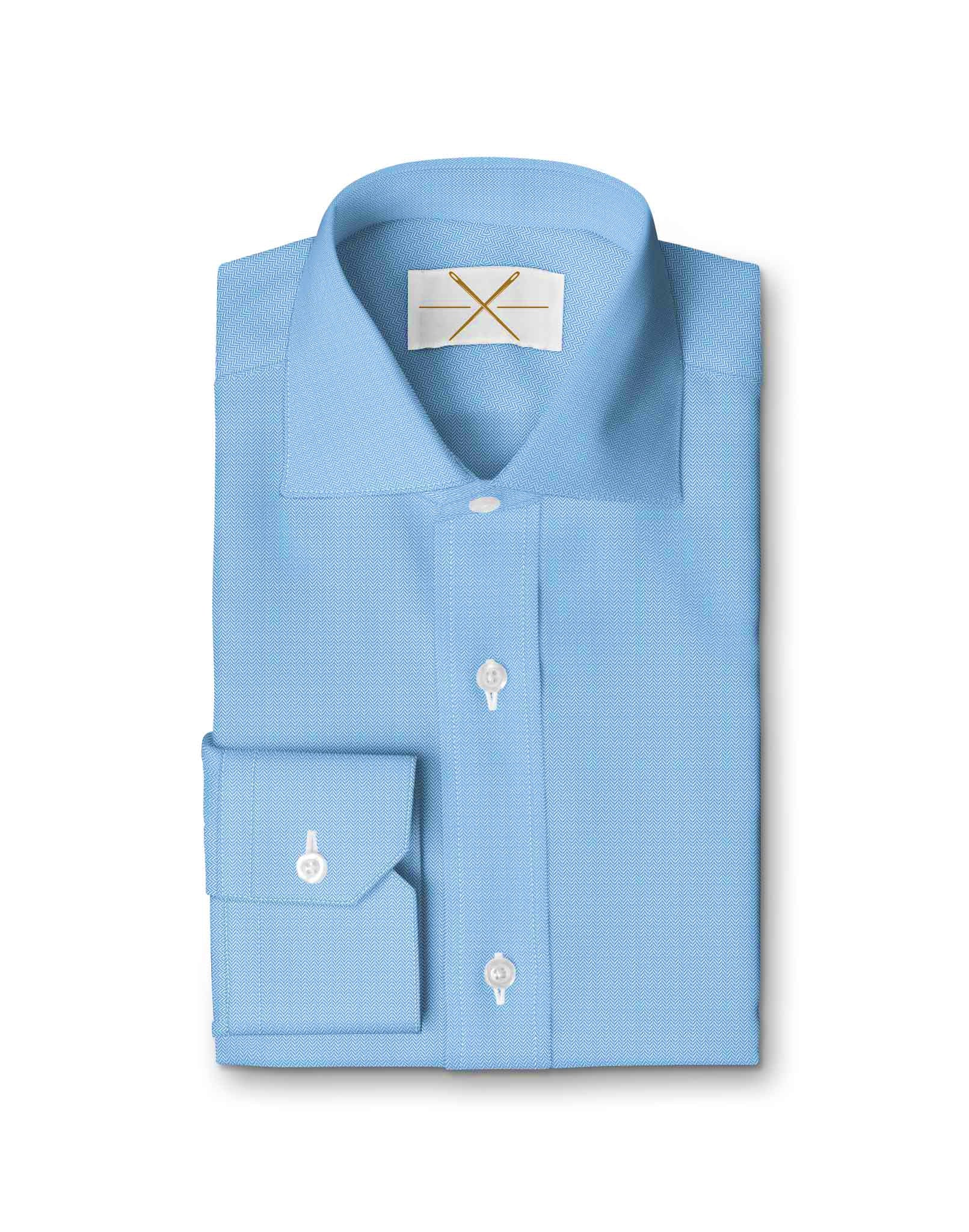 Light Blue Herringbone Everywhere Shirt