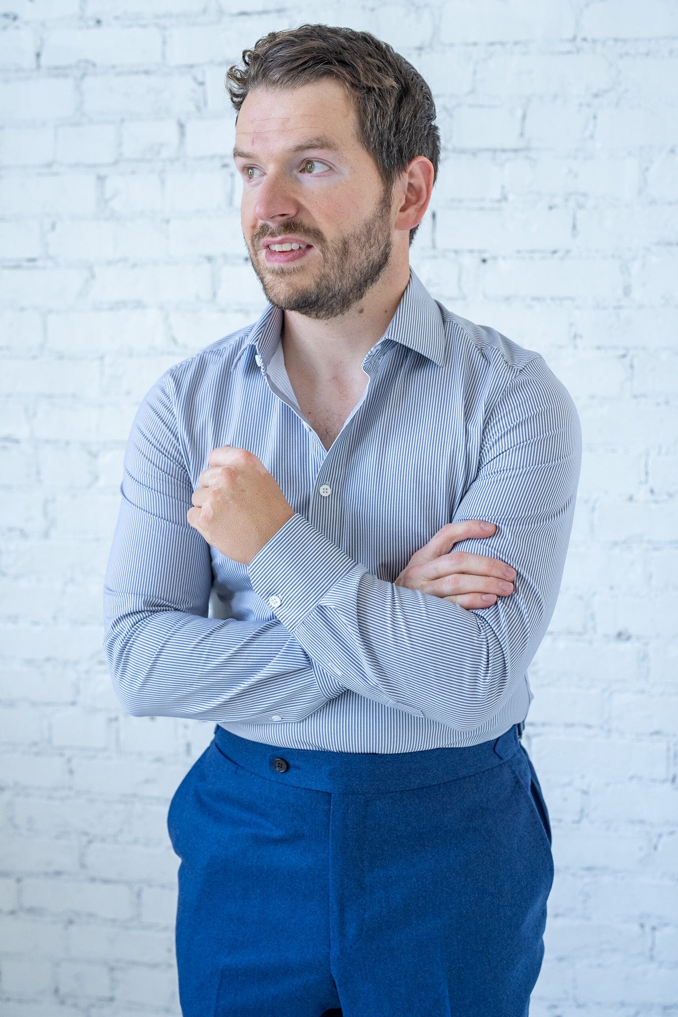 Grey Stripe Everywhere Shirt