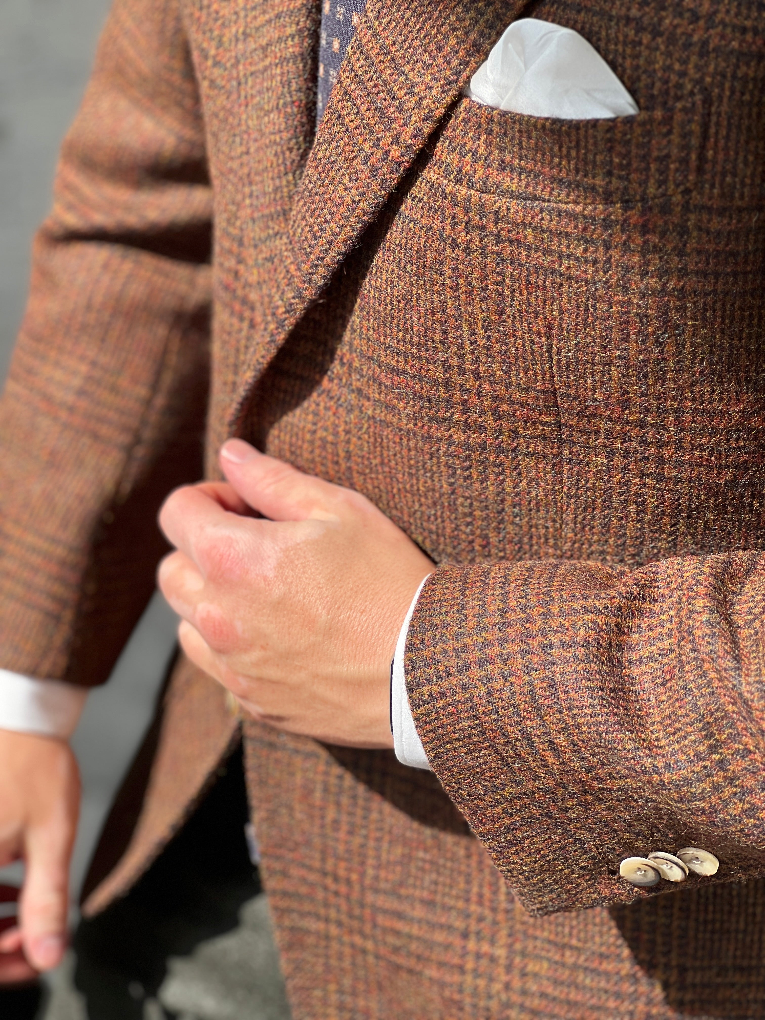 Brown Check Tweed Sport Jacket