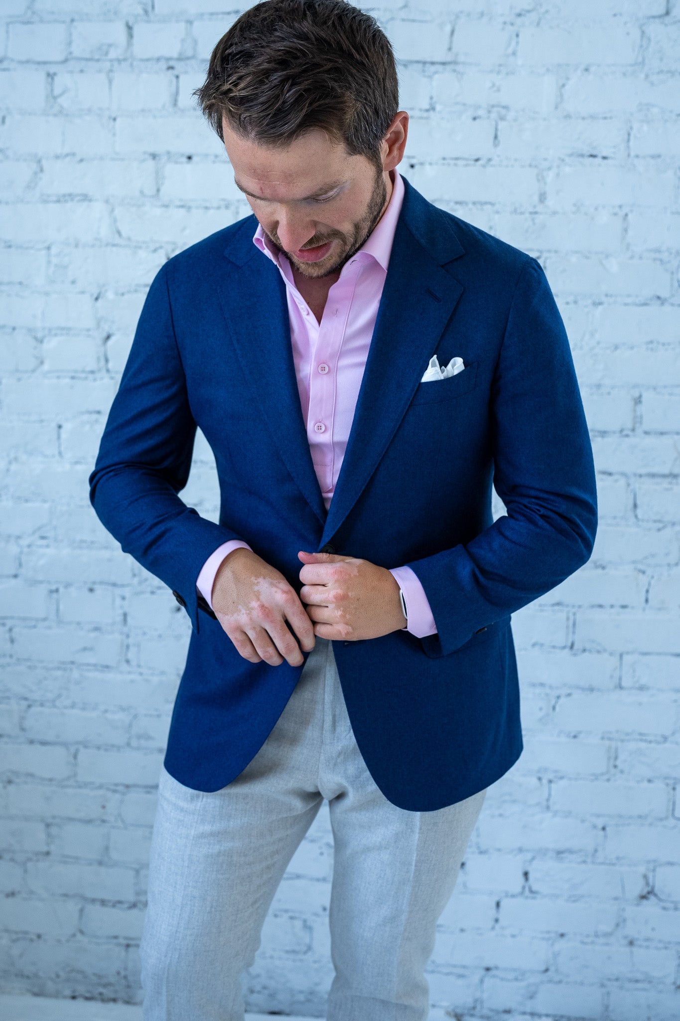 High Blue Flannel Jacket