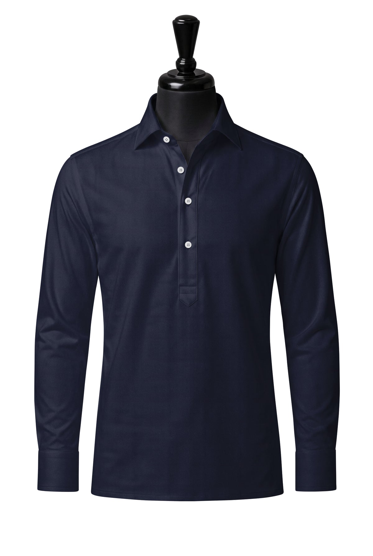 Navy Broadcloth Shirt — SH-2 front — FM06008