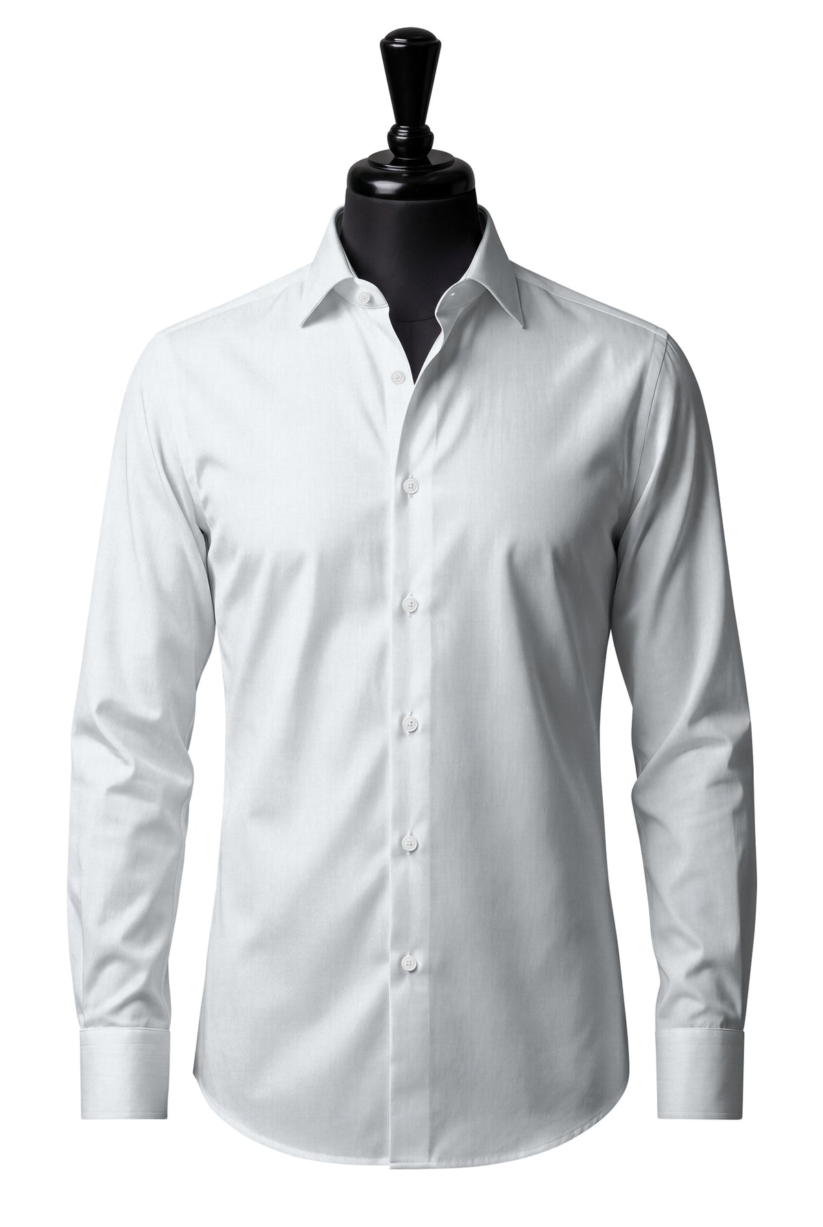 White Pinpoint Oxford Shirt — SH-1 front — FM06100