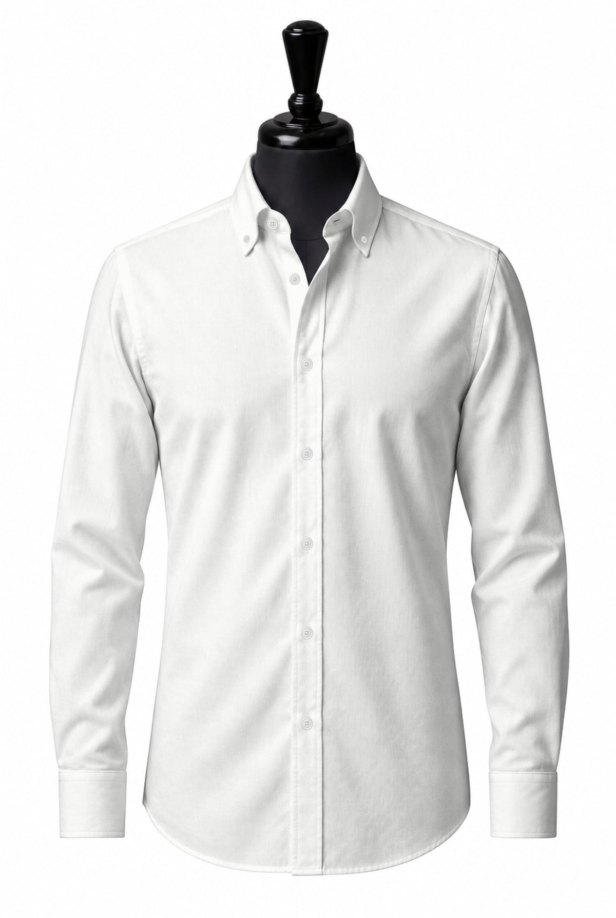White Herringbone - Wrinkle Free Collection Shirt — SH-3 front — FM19513