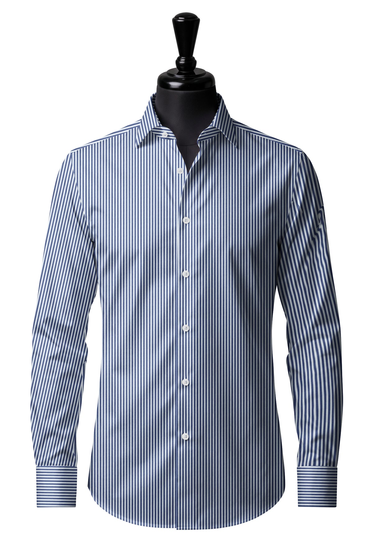 Navy London Stripe Shirt — SH-1 front — FM19759