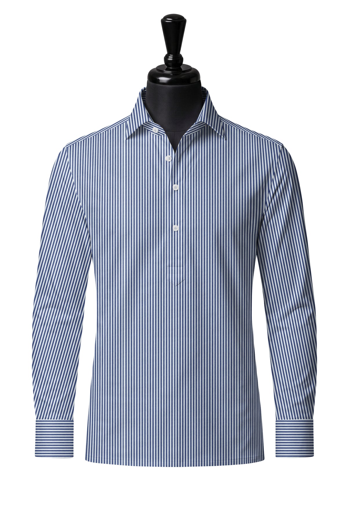 Navy London Stripe Shirt — SH-2 front — FM19759
