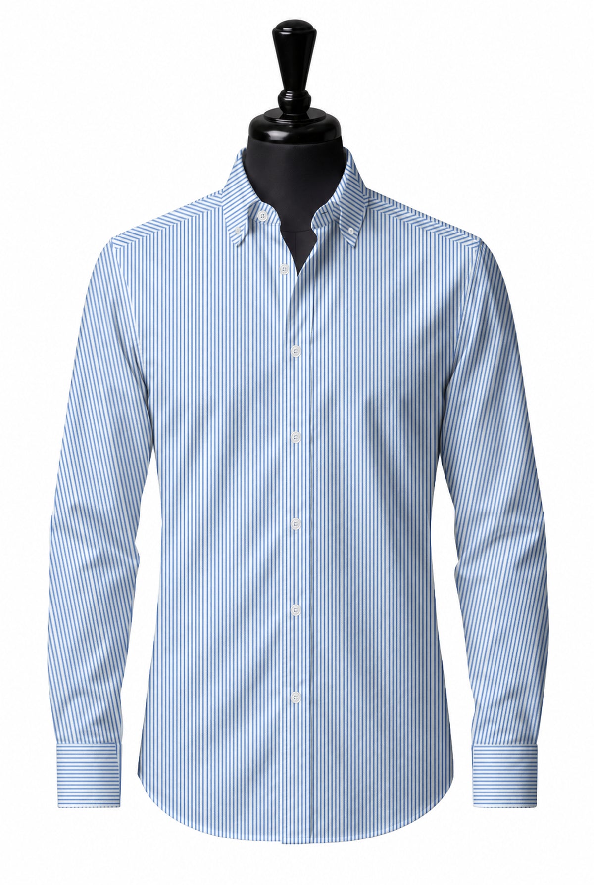 Blue Chalk Stripe Shirt — SH-3 front — FM19806