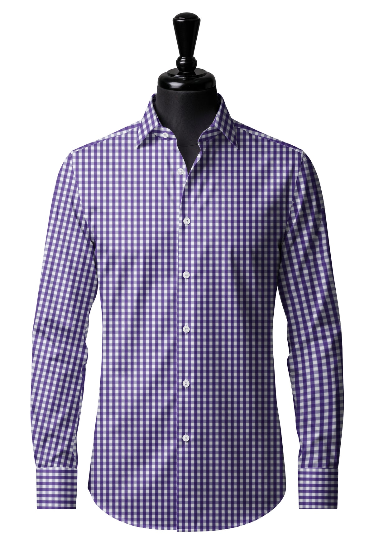 Purple Gingham Shirt — SH-1 front — FM19814