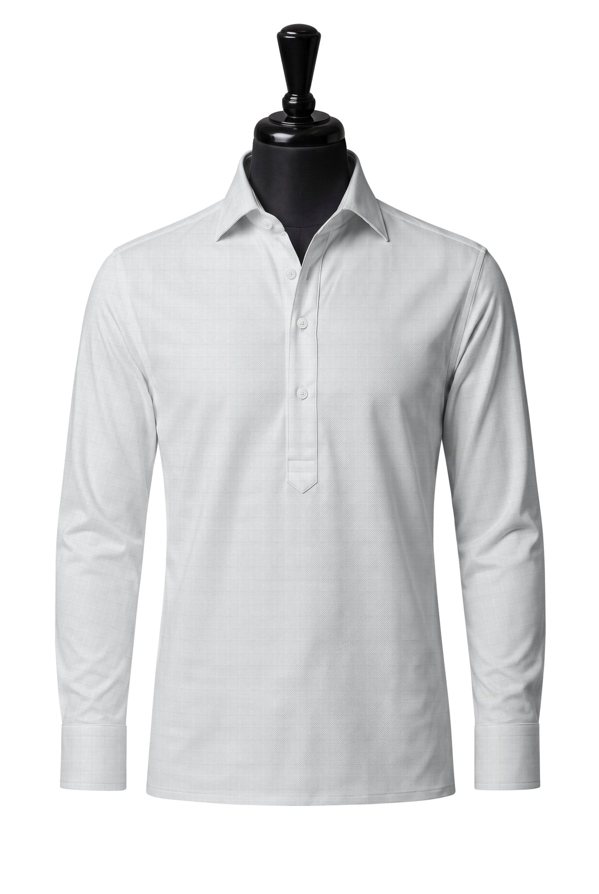 White Dobby Check Shirt — SH-2 front — FM19917