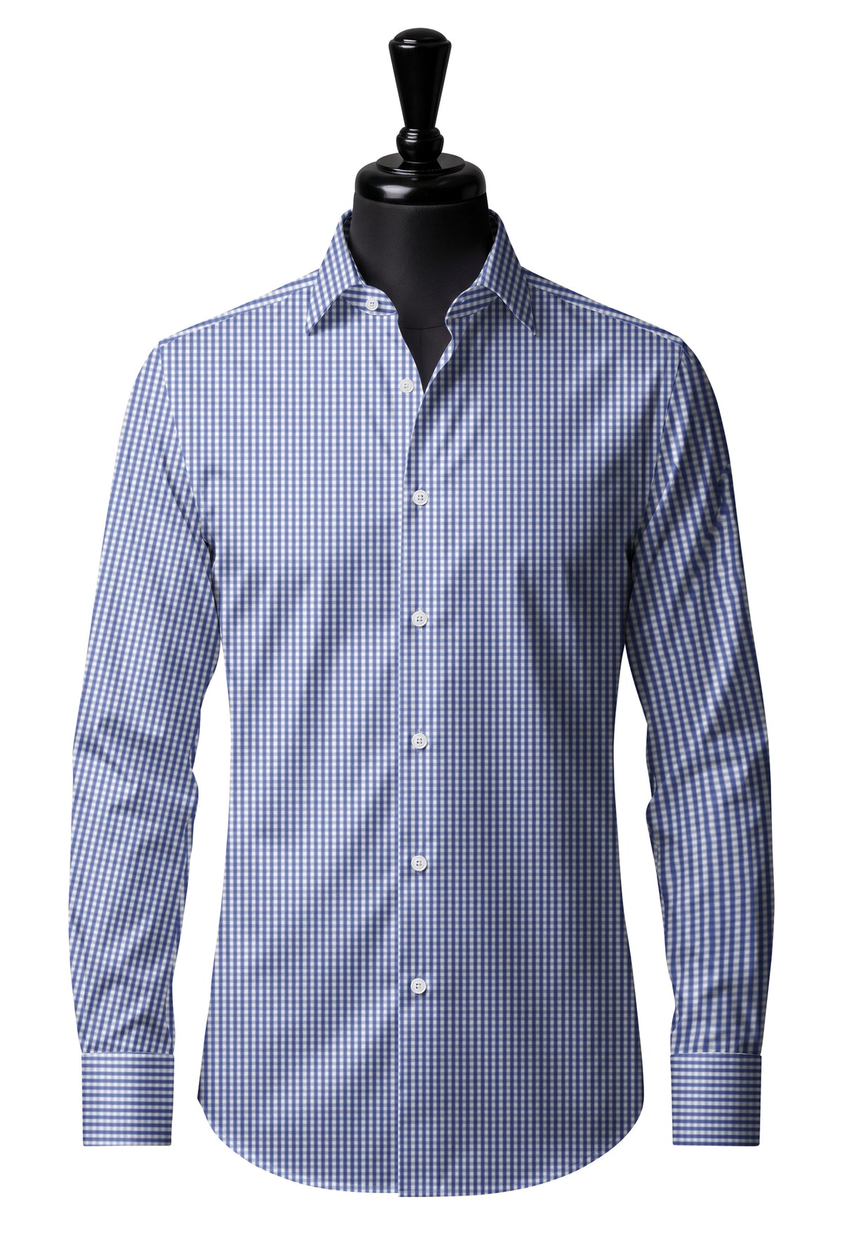 Royal Caribbean Silver Blue Gingham Shirt — SH-1 front — FM84729