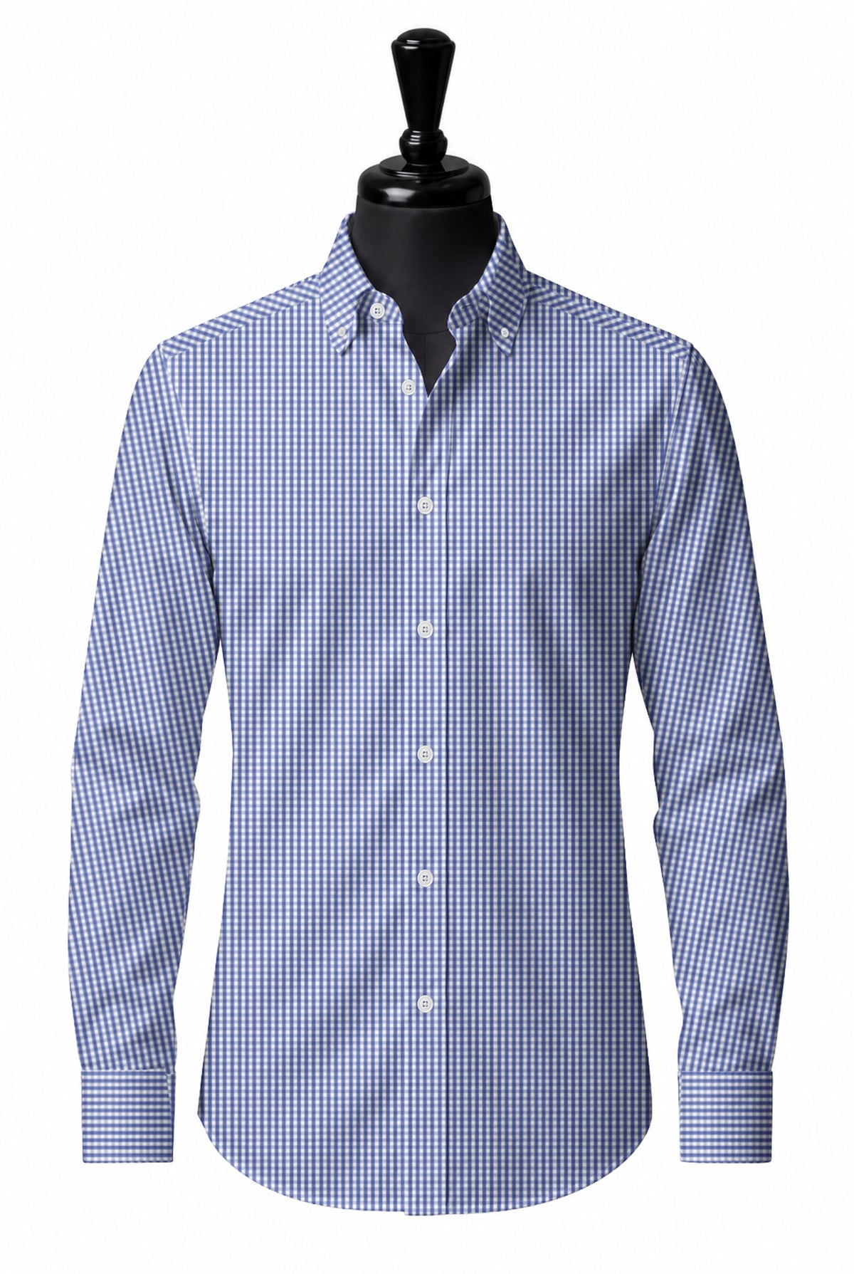 Royal Caribbean Silver Blue Gingham Shirt — SH-3 front — FM84729