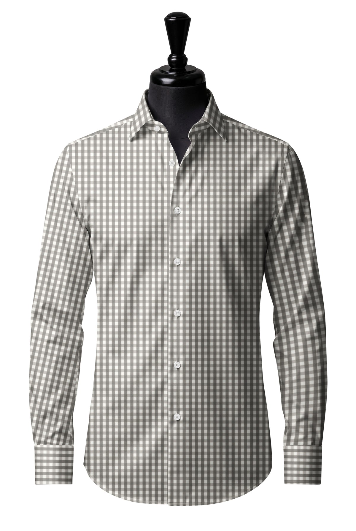 Royal Caribbean Silver Grey Gingham Shirt — SH-1 front — FM84738