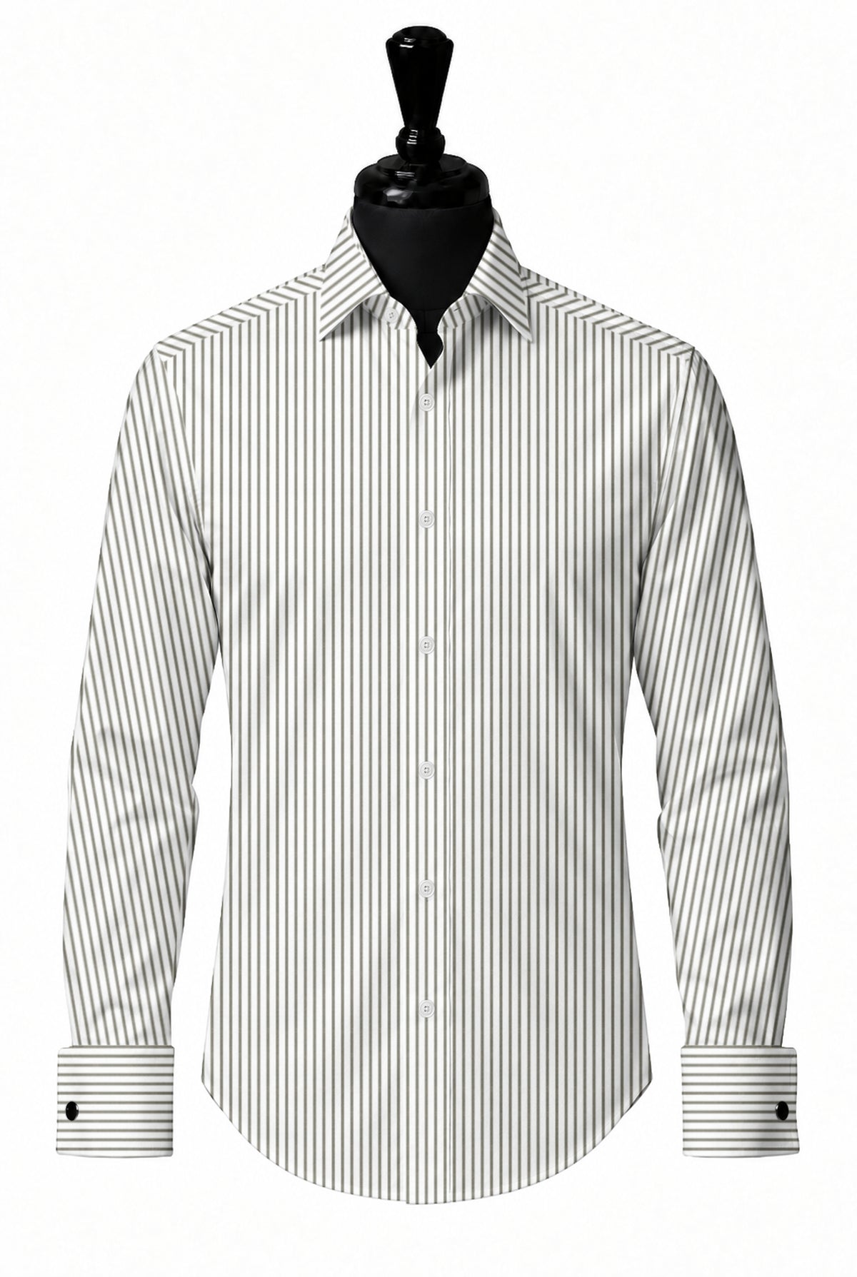 Royal Caribbean Gold Grey Chalk Stripe Shirt — SH-4 front — FM85637