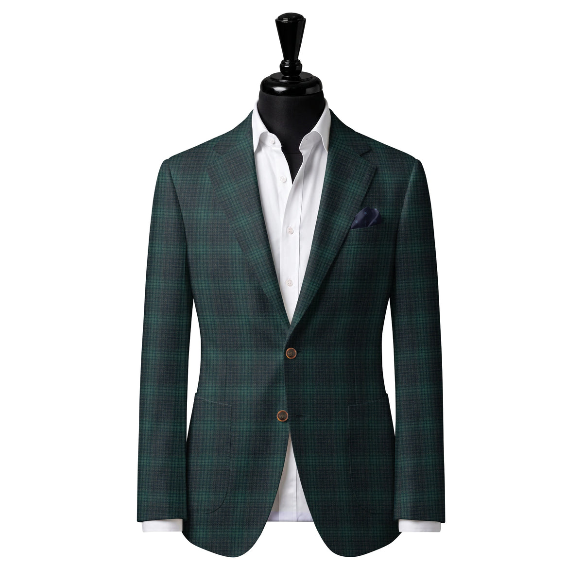 Teal green check Sport Jacket — Style 1