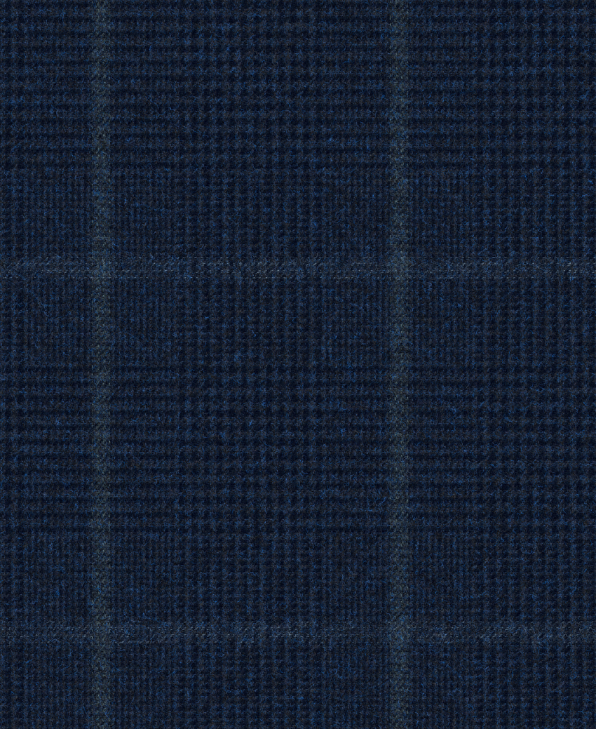 Navy windowpane Sport Jacket — cloth swatch