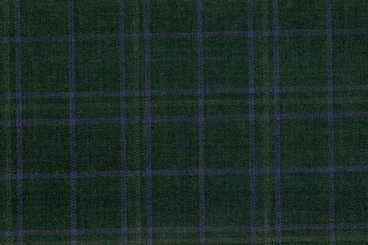 Green & Purple Check Sport Jacket — cloth swatch
