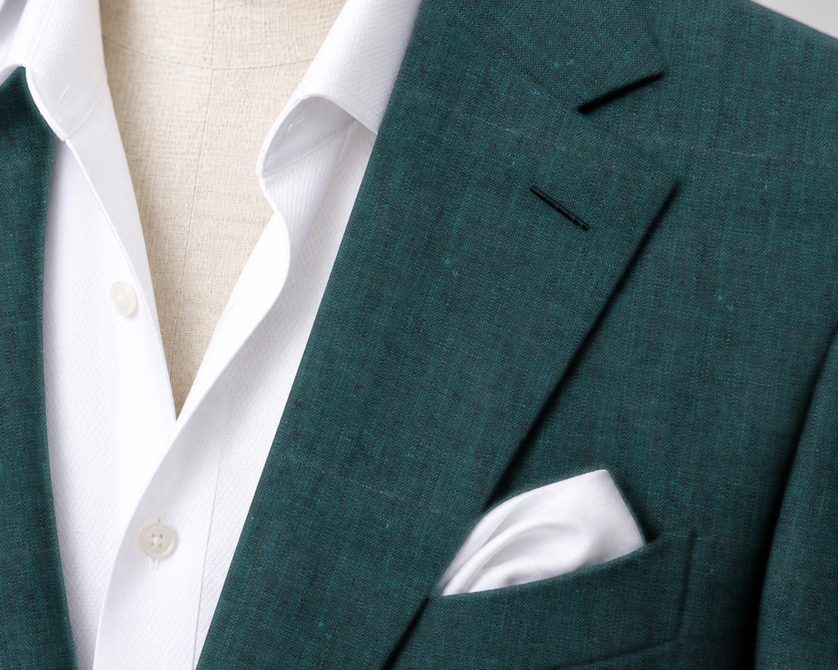 Teal Green Sport Jacket — fabric detail