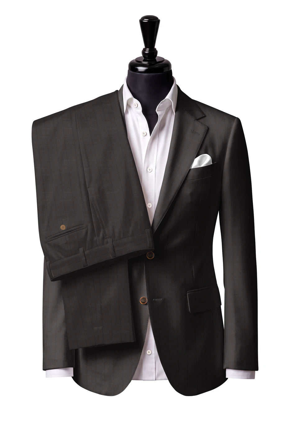 Brown Fine Stripe Suit — Style 2