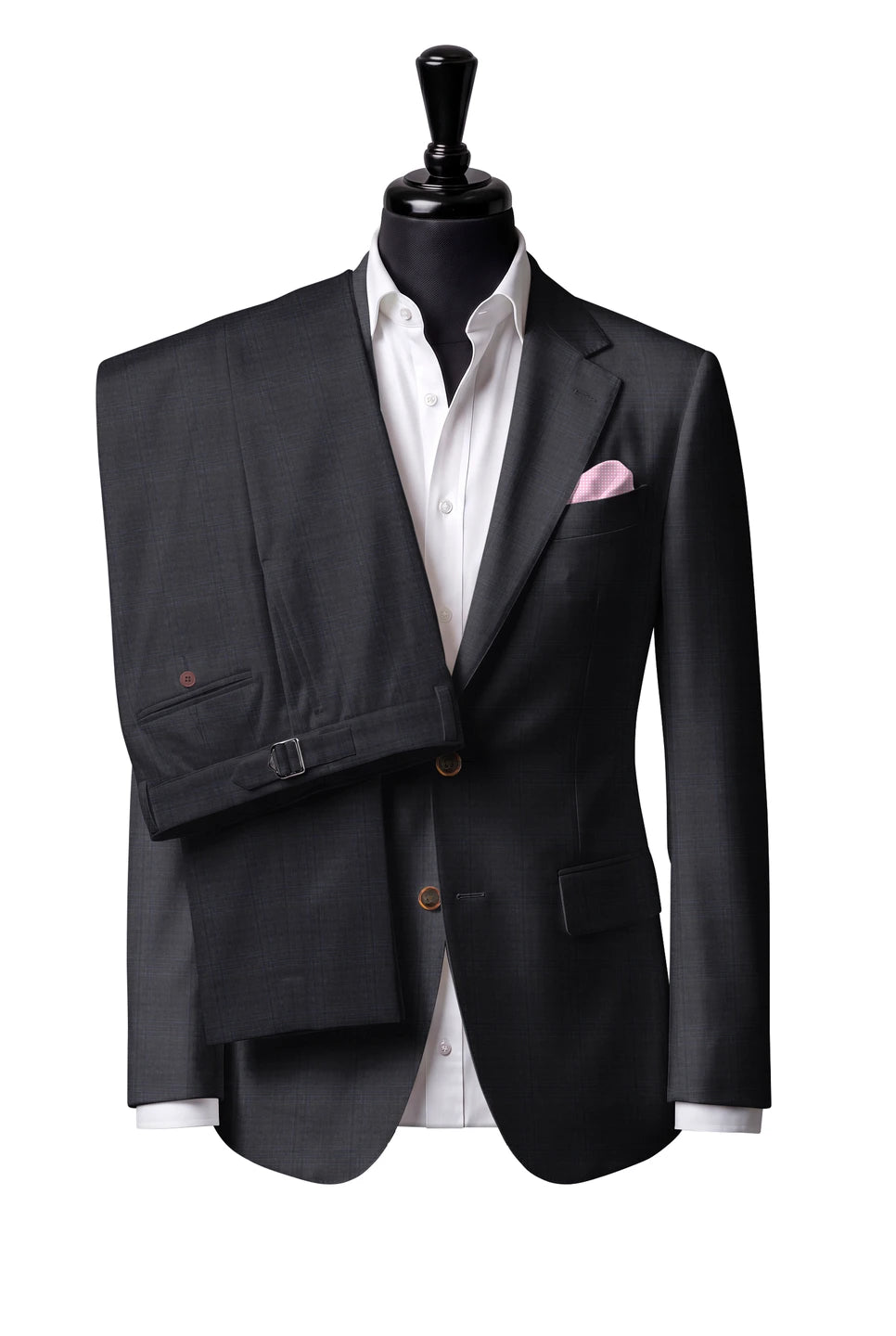 Trofeo Charcoal Windowpane Suit — Style 1