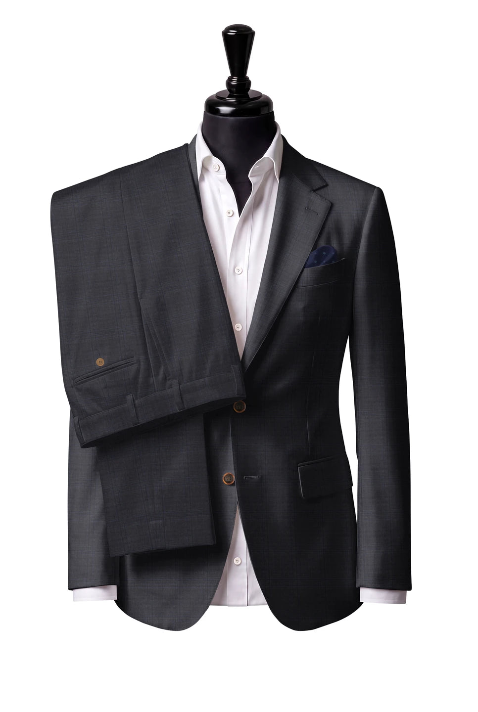 Trofeo Charcoal Windowpane Suit — Style 2
