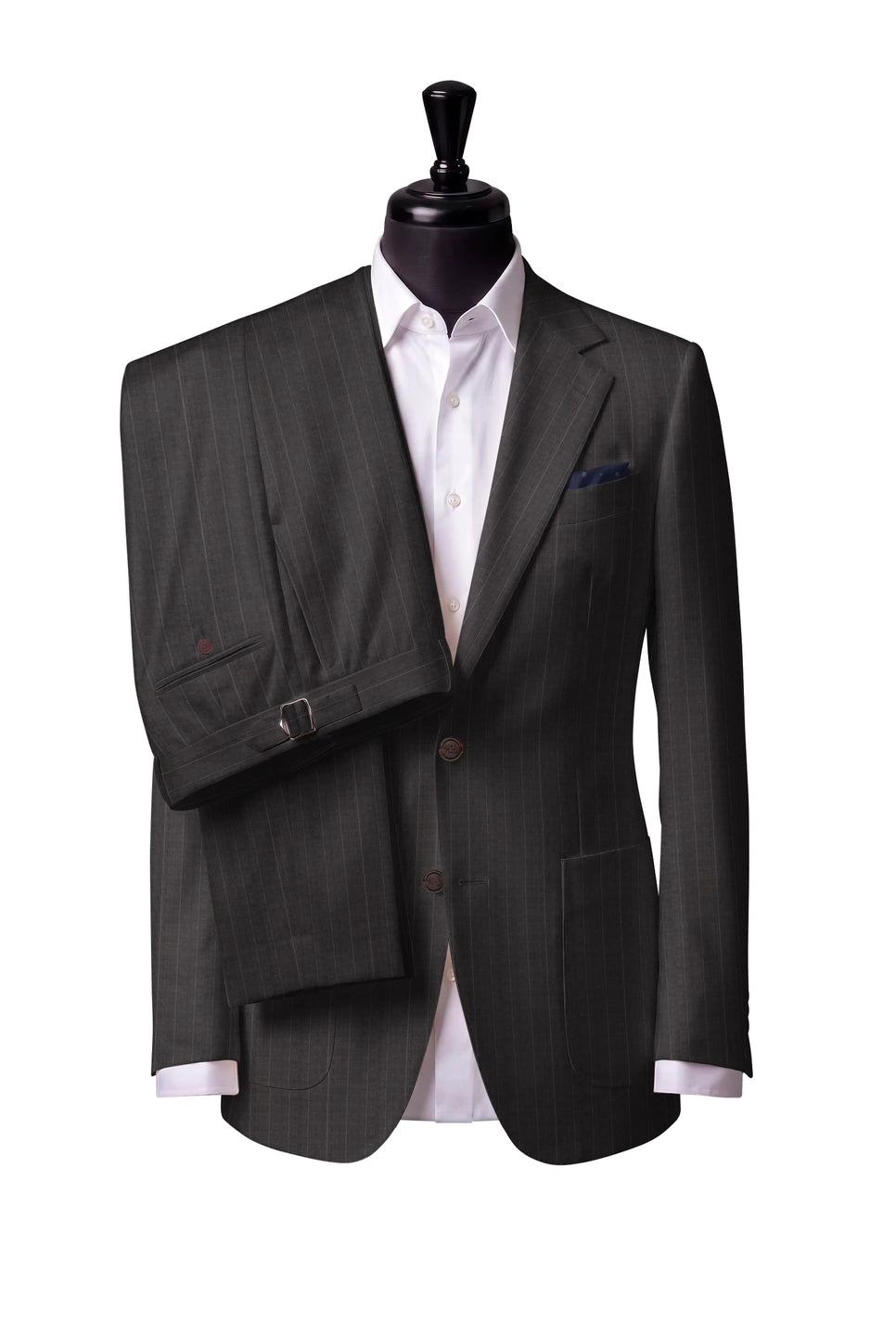 Trofeo Brown Fine Stripe Suit — Style 4
