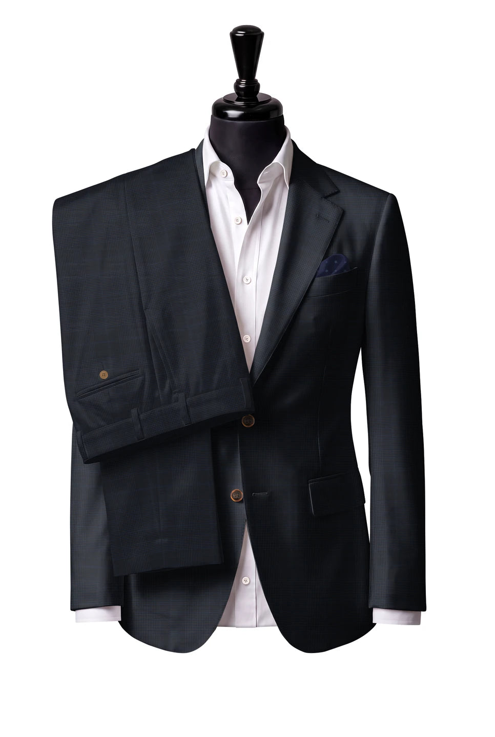 Trofeo Dark Navy Microcheck Suit — Style 2