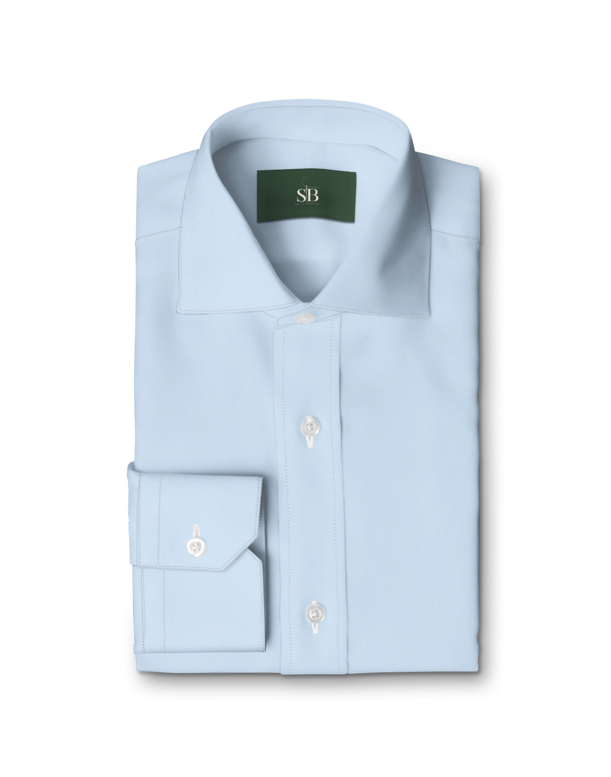 Sky Blue Broadcloth Shirt — folded shirt — FM06001