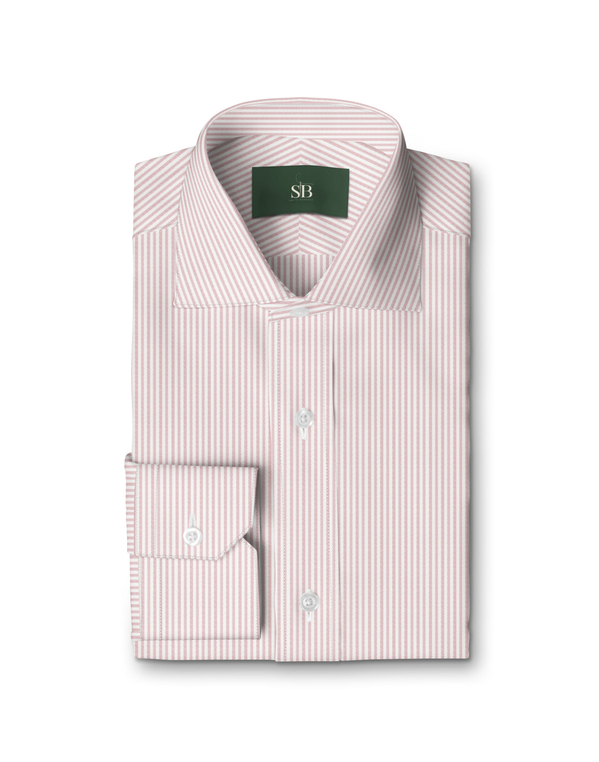 Red Oxford Stripe Shirt — folded shirt — FM19222