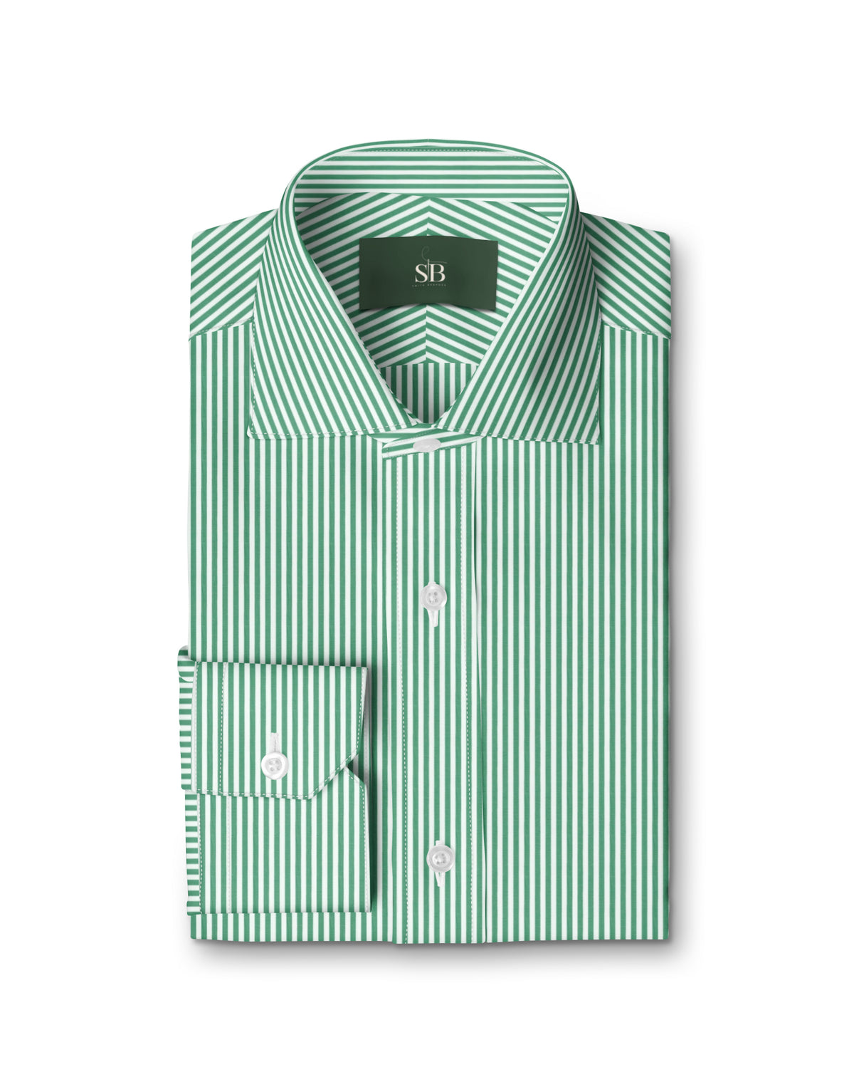 Royal Caribbean Silver Green London Stripe Shirt — folded shirt — FM84722