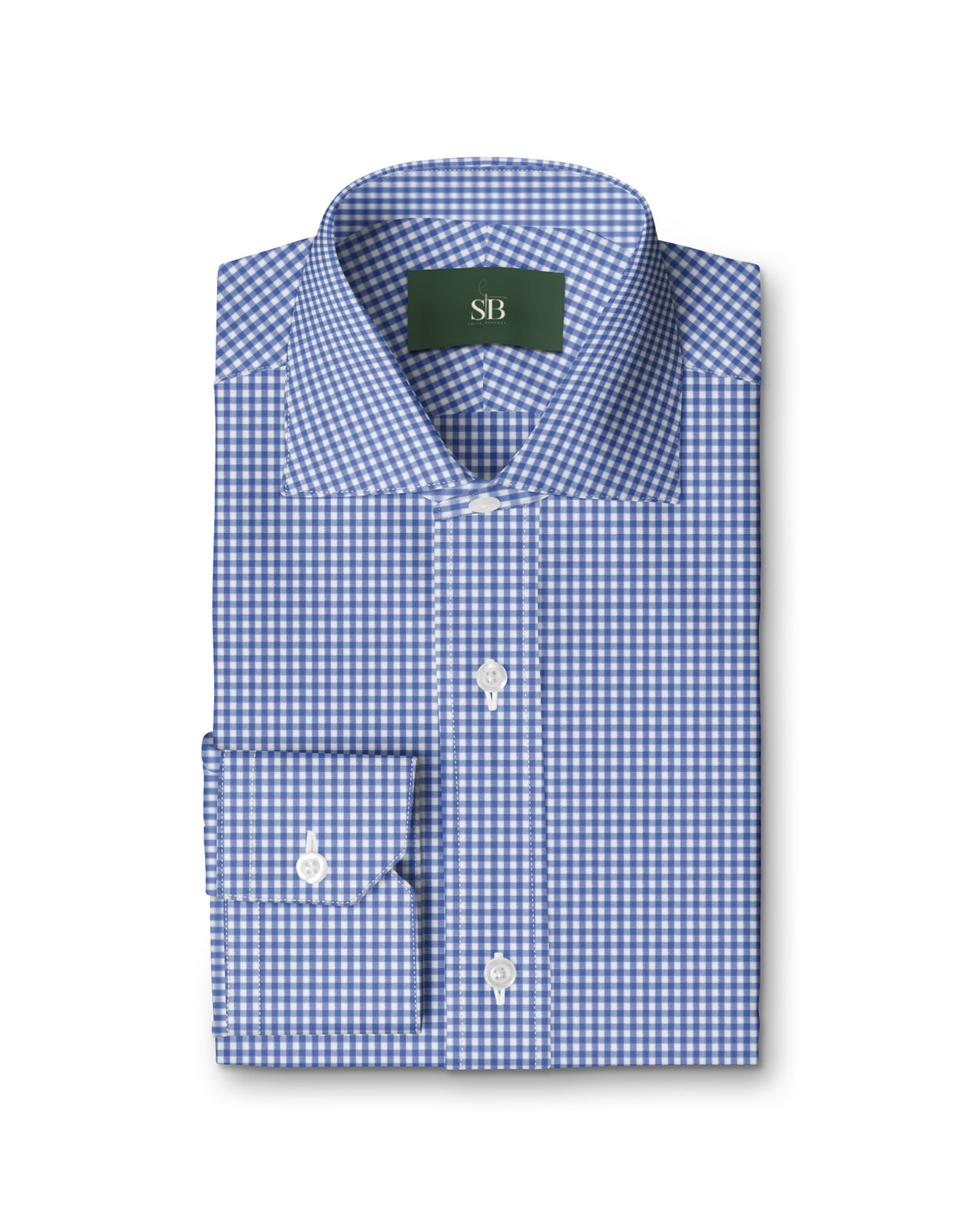 Royal Caribbean Gold Blue Gingham Shirt — folded shirt — FM85582