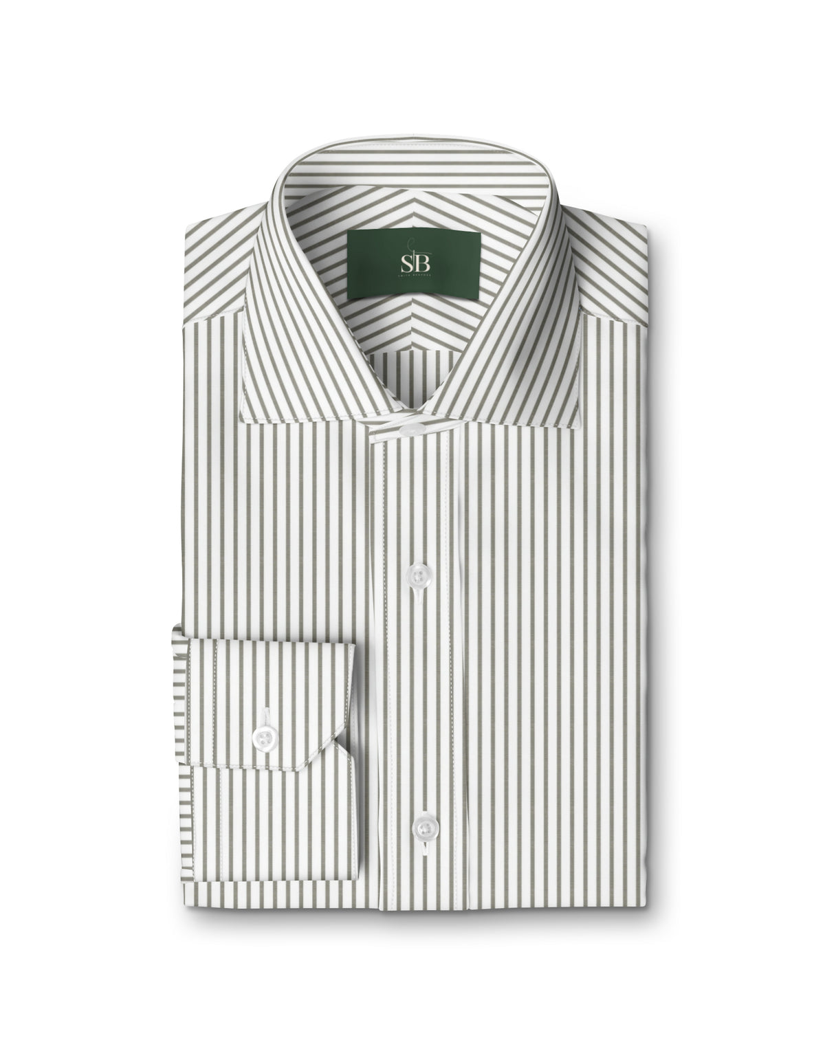 Royal Caribbean Gold Grey Chalk Stripe Shirt — folded shirt — FM85637