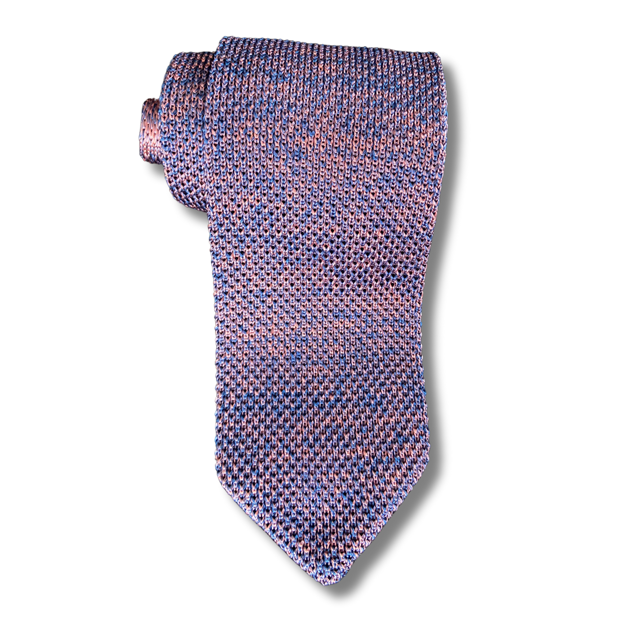 Purple and Blue Melange Knit Tie