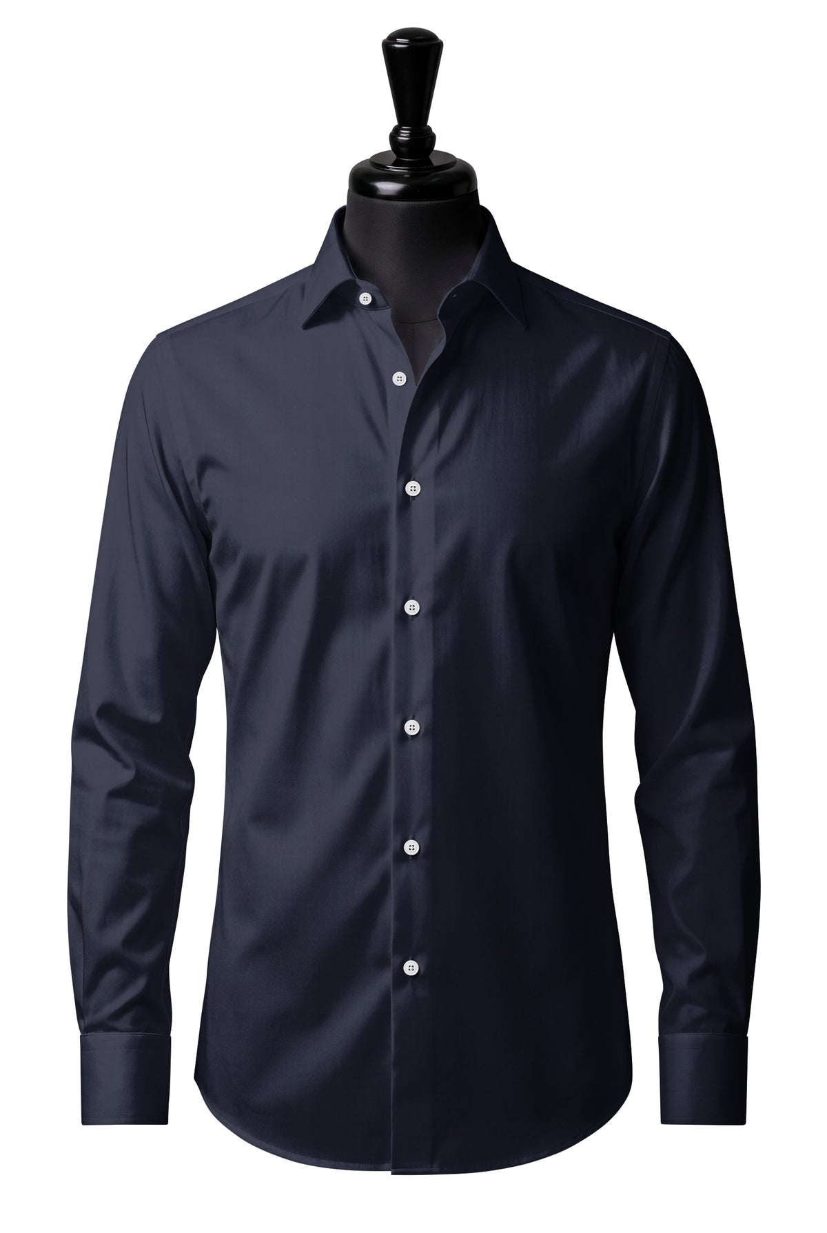 Navy Broadcloth Shirt — SH-1 front — FM06008