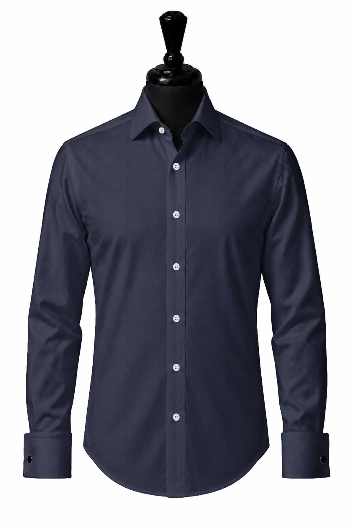 Navy Broadcloth Shirt — SH-4 front — FM06008