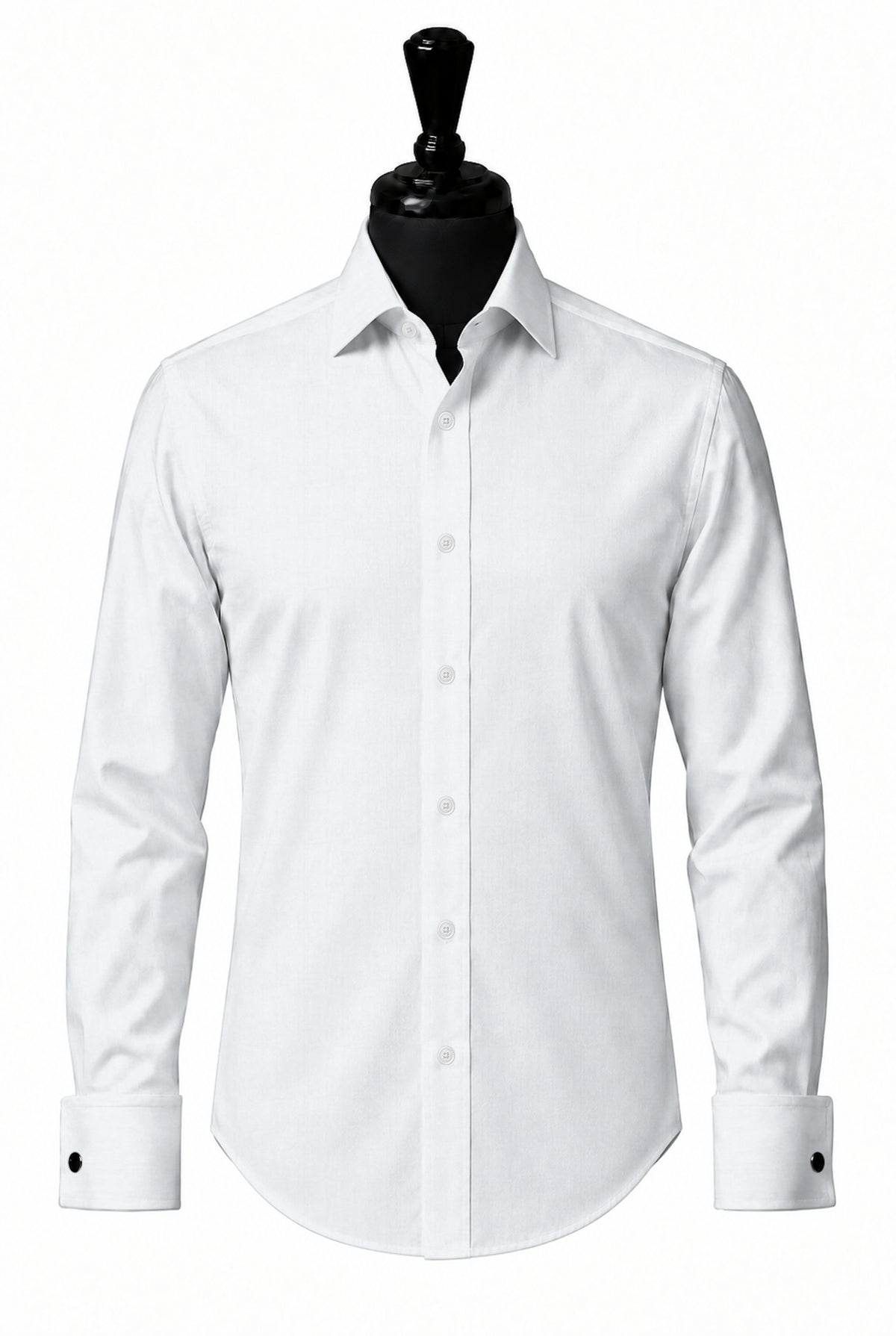 White Pinpoint Oxford Shirt — SH-4 front — FM06100