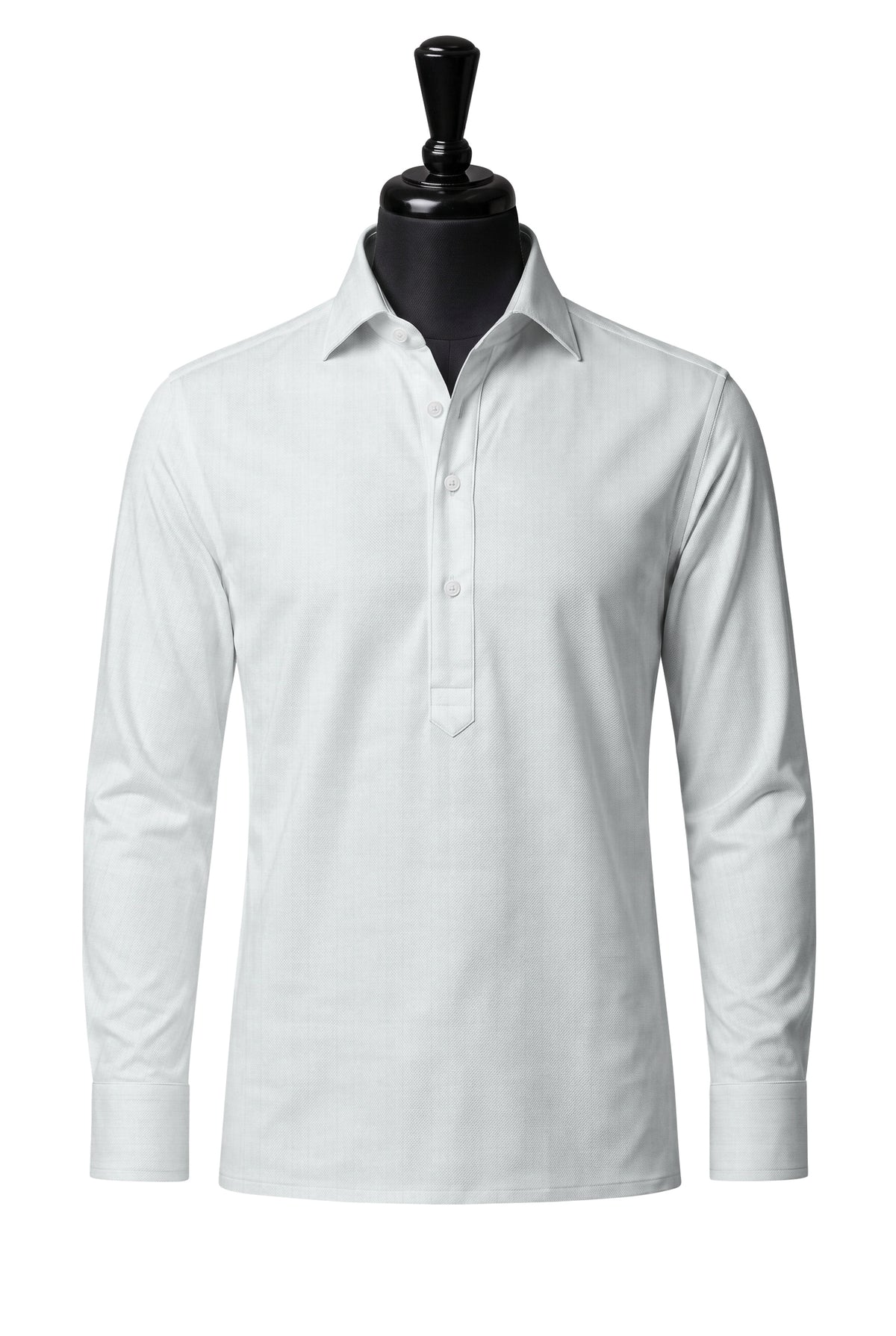 White Herringbone Shirt — SH-2 front — FM06300