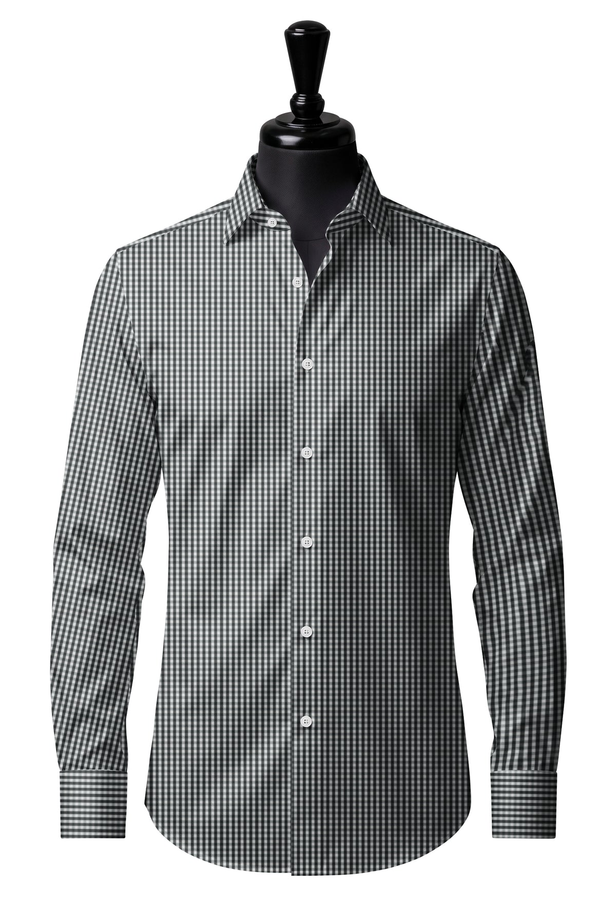 Black Gingham Shirt — SH-1 front — FM19185