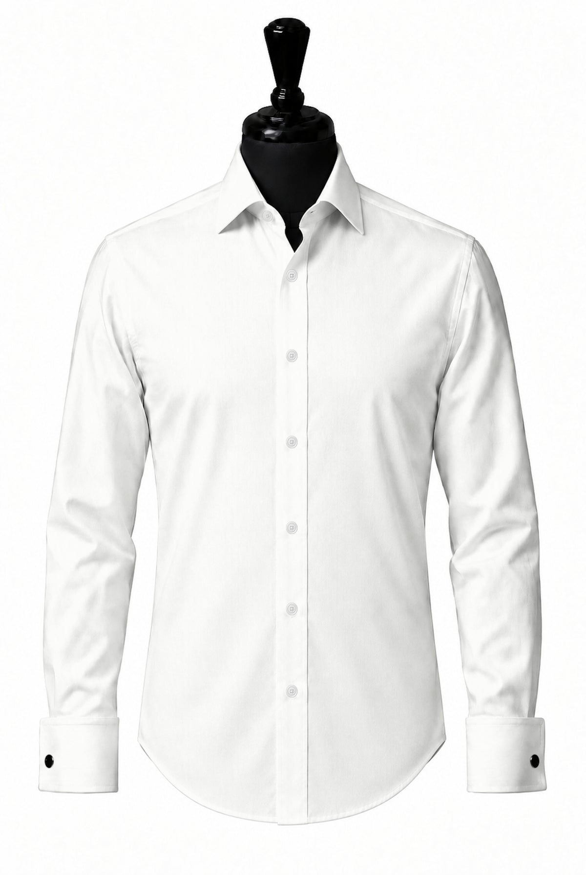 White Herringbone - Wrinkle Free Collection Shirt — SH-4 front — FM19513