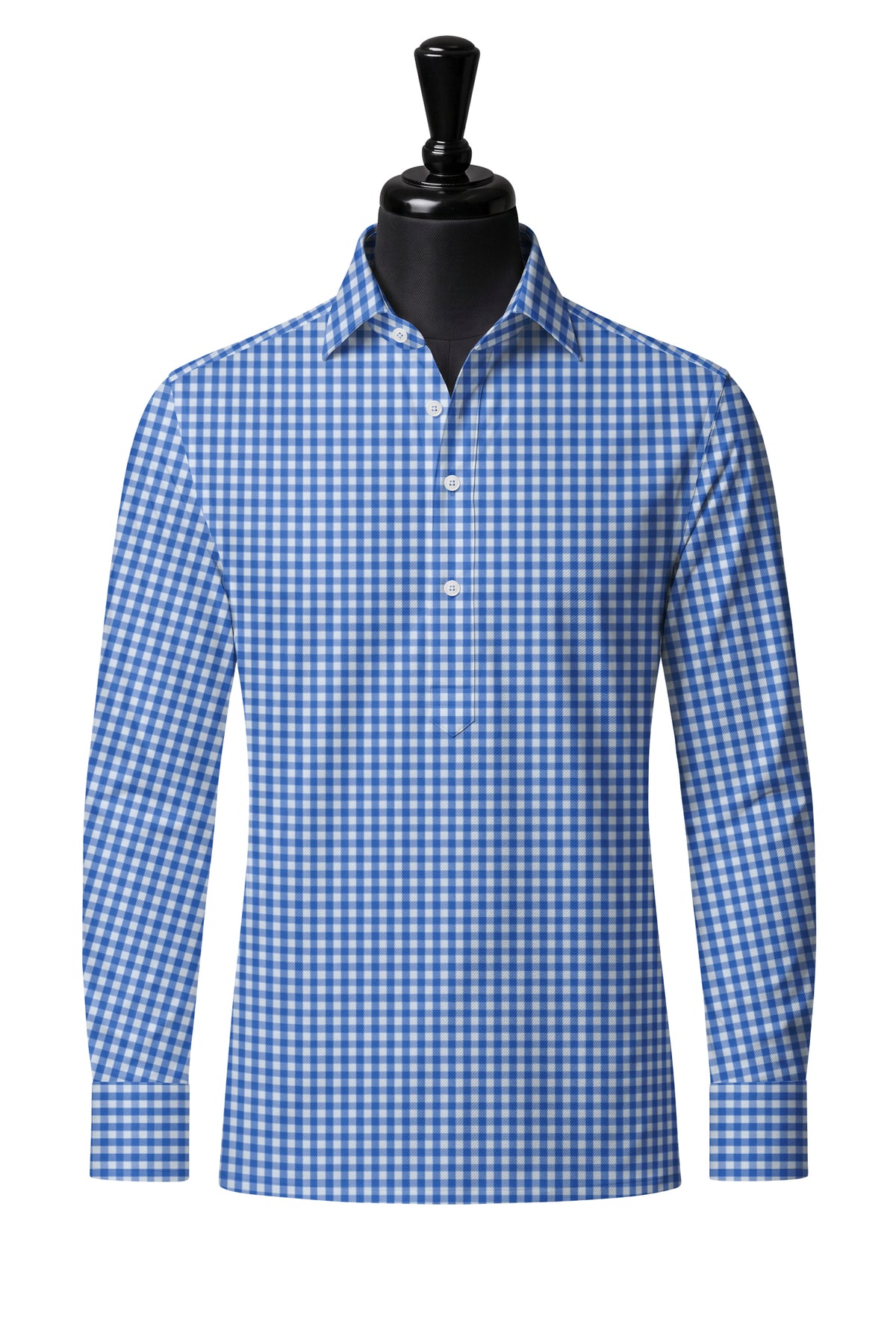 Blue Small Gingham Shirt — SH-2 front — FM19762