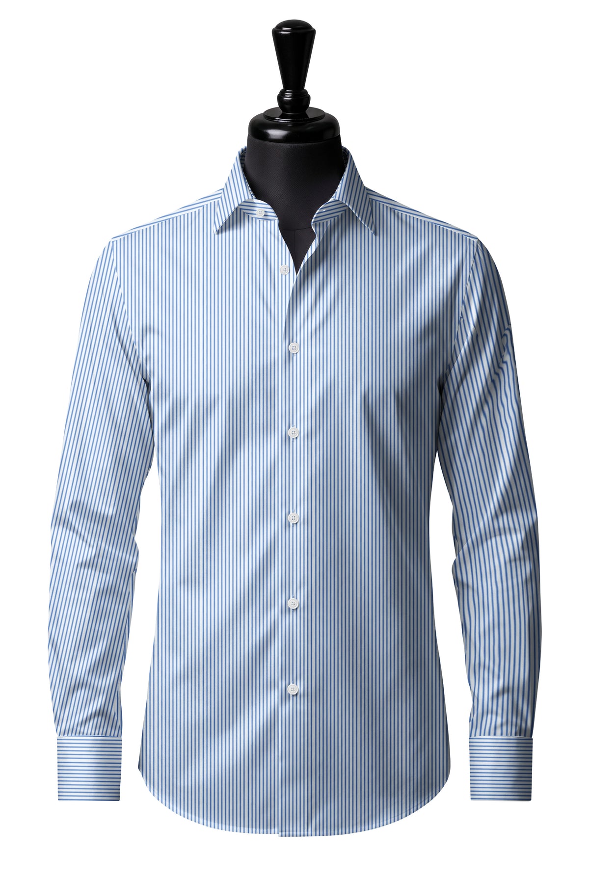 Blue Chalk Stripe Shirt — SH-1 front — FM19806